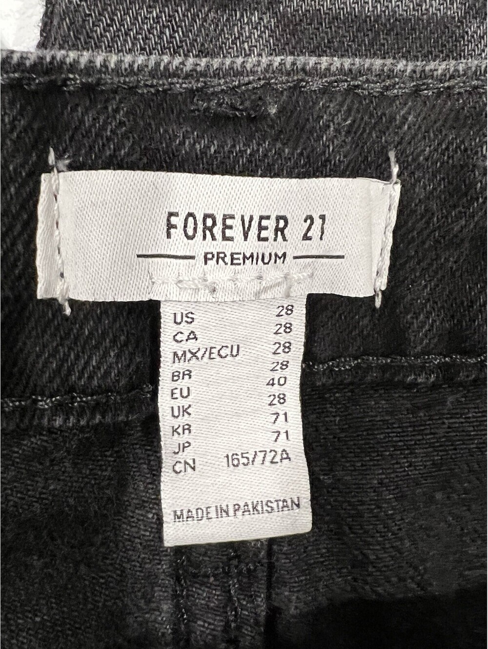 Forever 21 Black/ Gray Checkered Jeans Women’s Sz 28 - Picture 3 of 9